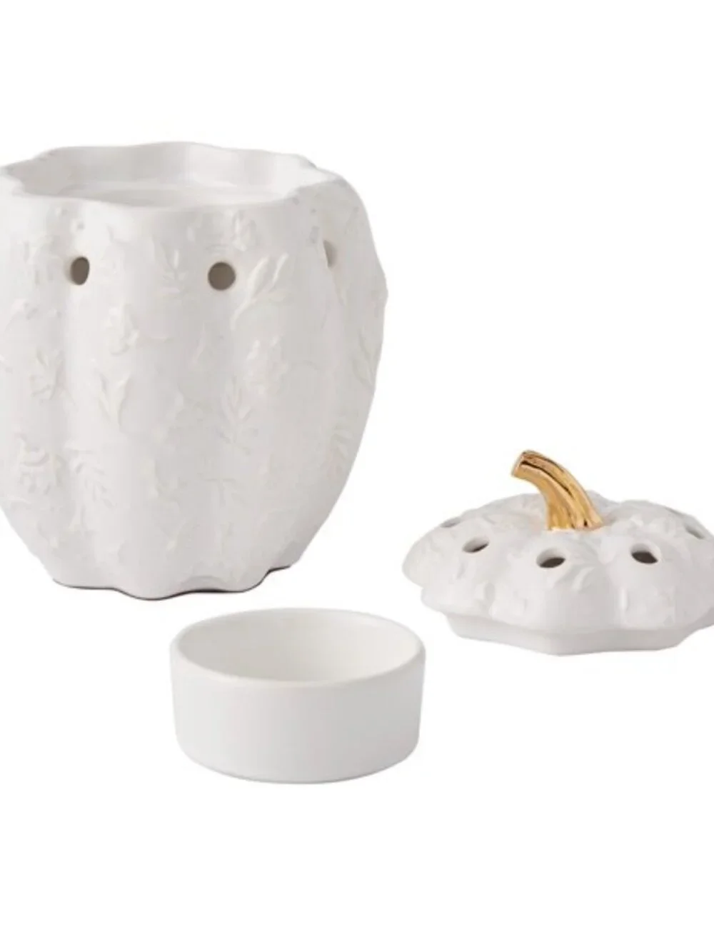 Pioneer Woman White Pumpkin Scented Wax Warmer Fall Thanksgiving Halloween New